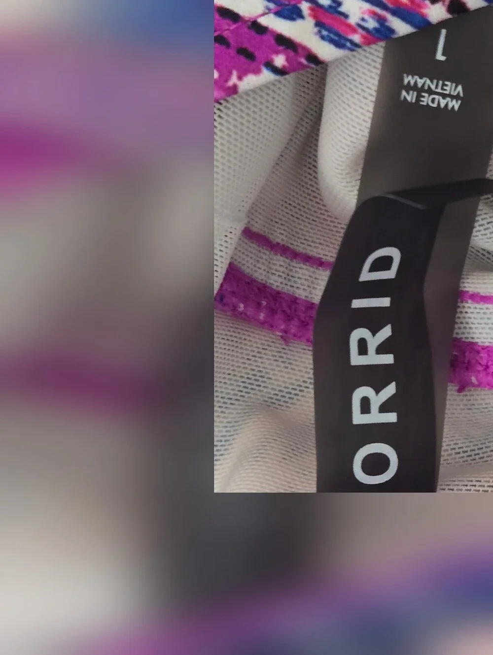 Torrid Purple Pink Blue Geo-Print Bikini Top Geometric Push Up Festival Swim - Picture 2 of 9